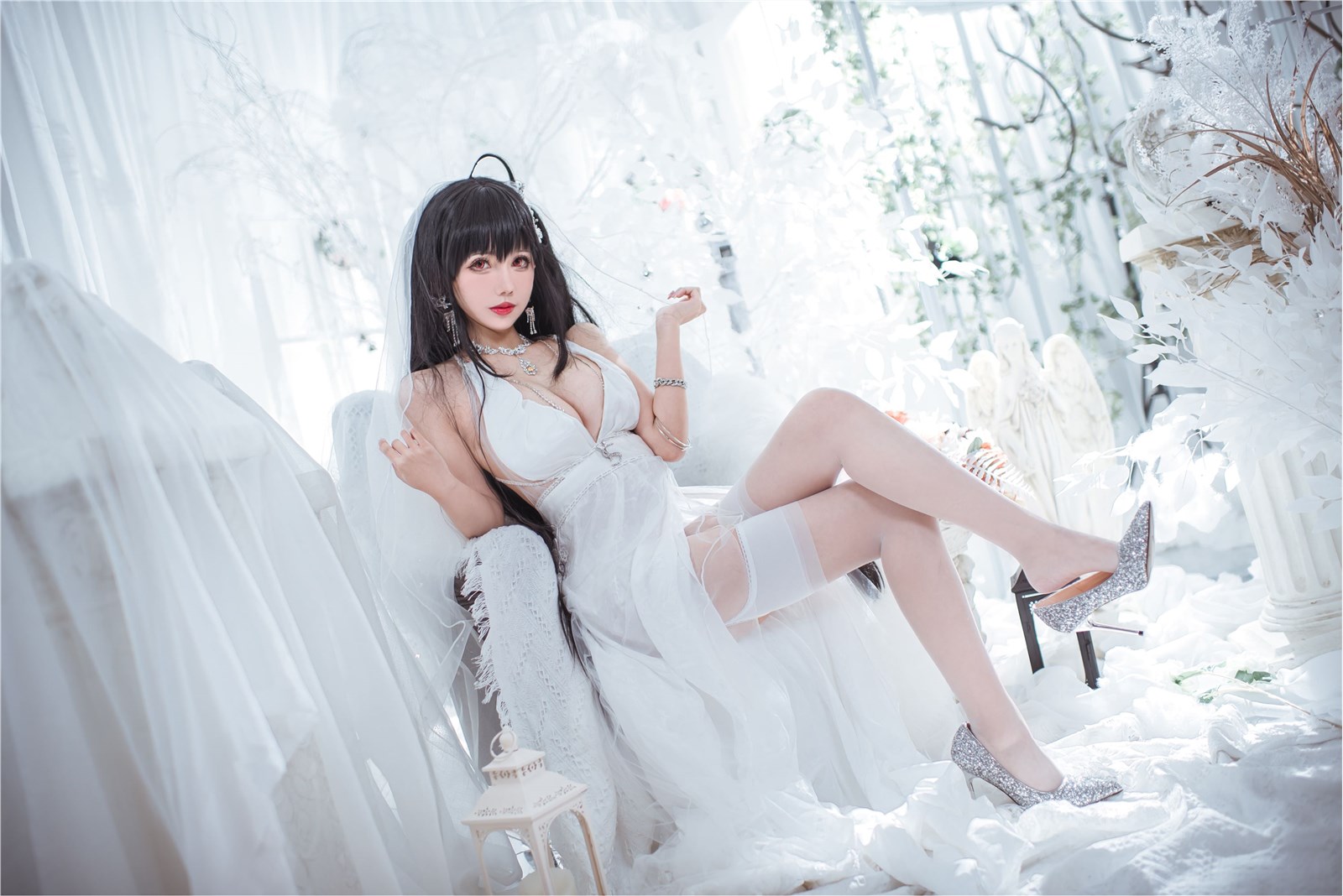 Fairy Moon NO.008 Big Phoenix Wedding Pure White Wedding Dress(13)